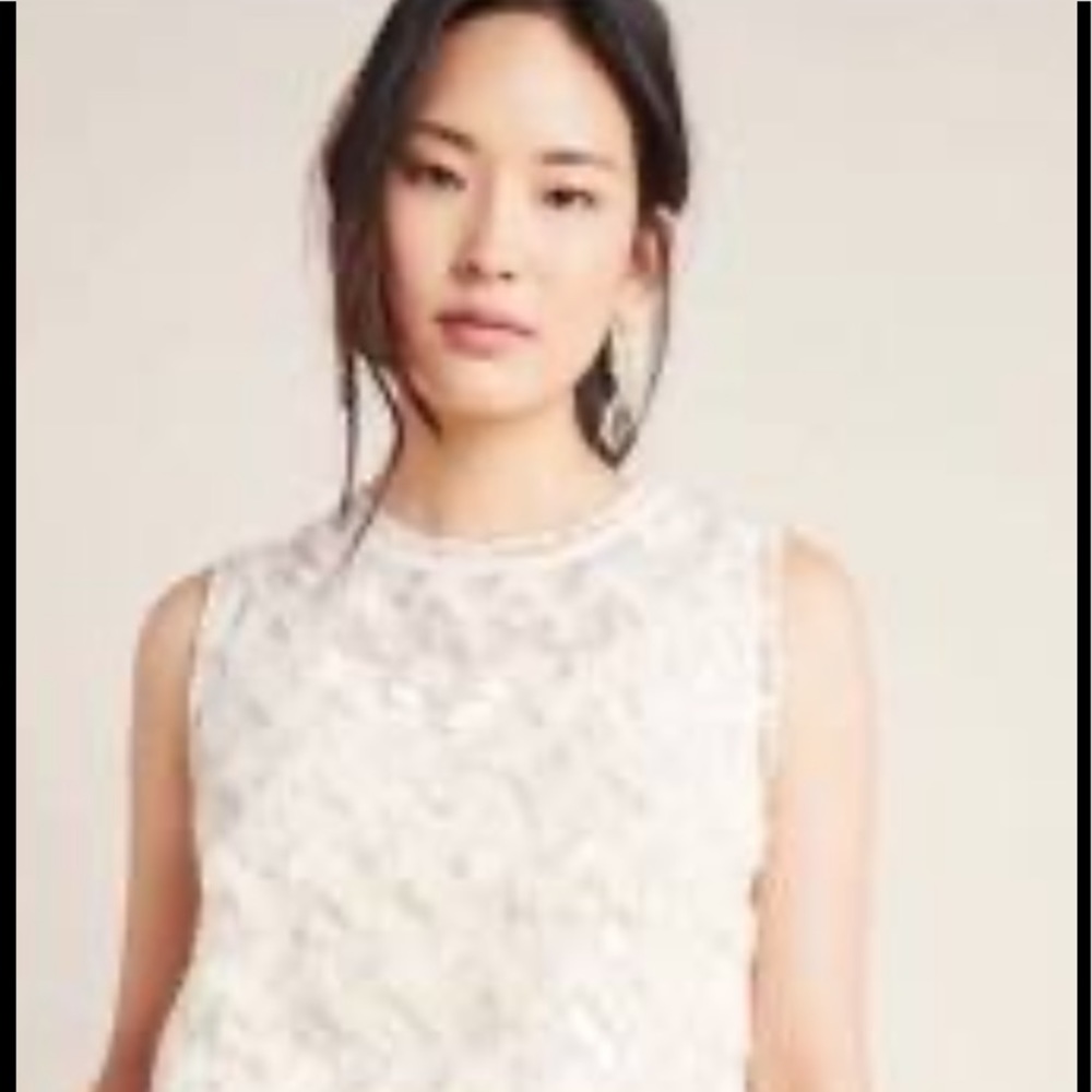 Anthropologie chevron sequin tank